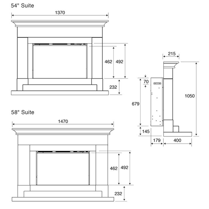 Celsi DLX Aleesia 750 illumia Electric Fireplace Suite