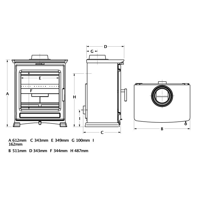 Portway Luxima Deluxe Multi-fuel Eco Stove