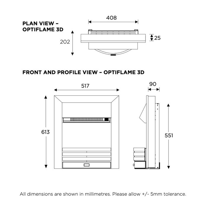 Dimplex Torridon 3D Optiflame Electric Fire