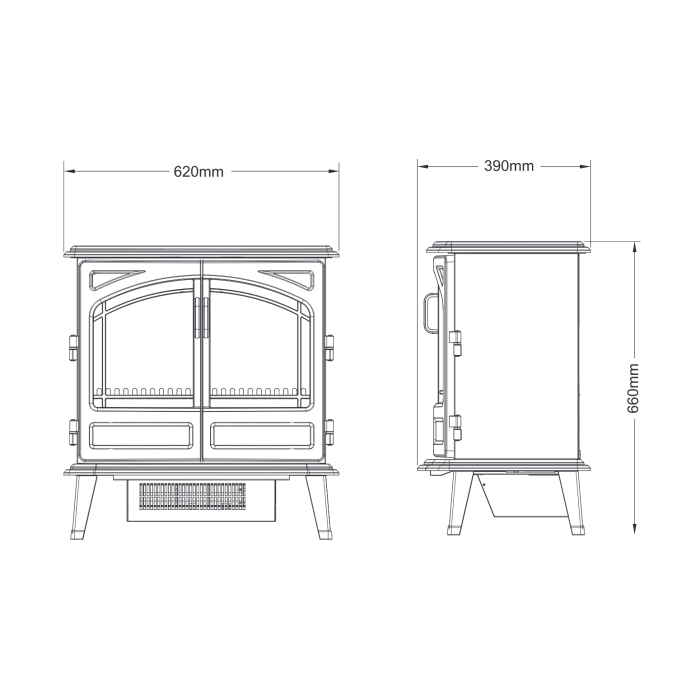 Dimplex Leckford Optiflame Electric Stove