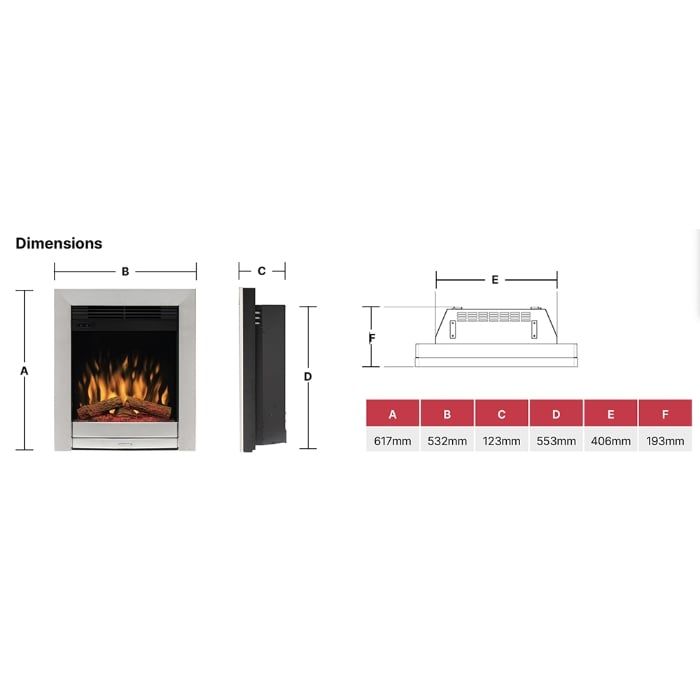 Dimplex Luna Inset Electric Fire
