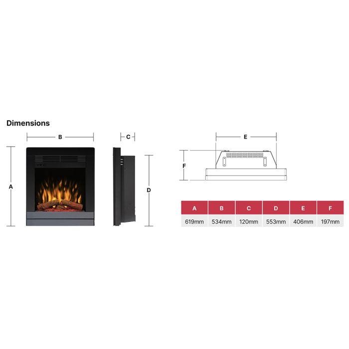Dimplex Scala 16" Electric Fire