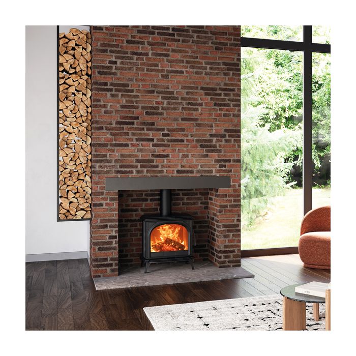 Stovax Huntingdon 40 Eco Wood Burning Stove with Clear Door