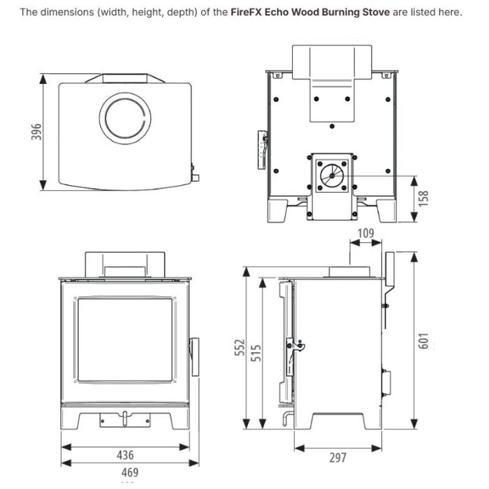 FireFX Echo 5 Wood Burning Stove