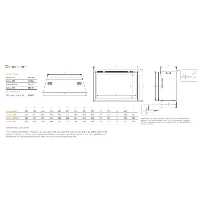 Eclipse 75R Electric Fire