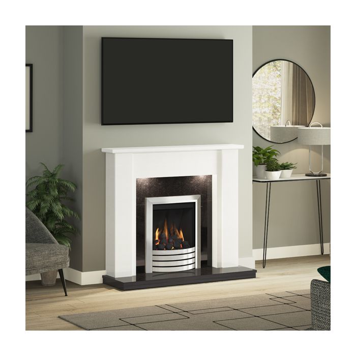 FLARE Collection by Be Modern Elda Marble Fireplace