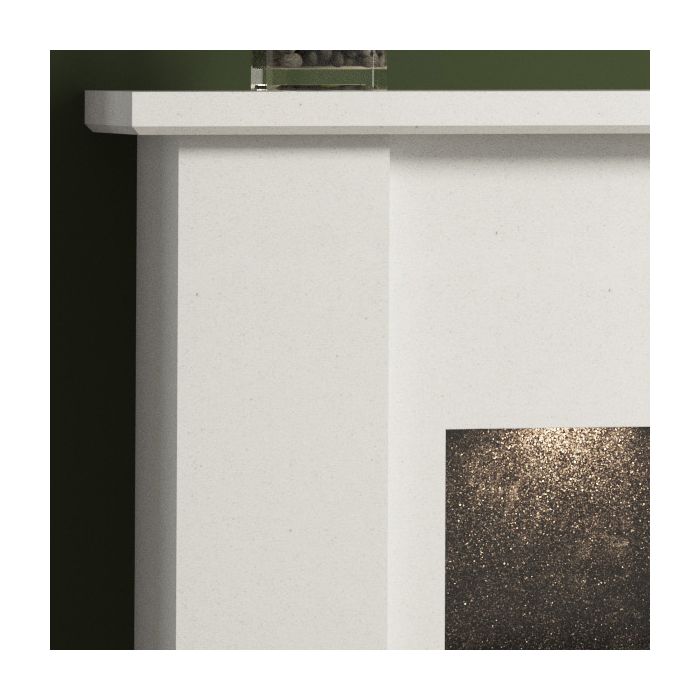 FLARE Collection by Be Modern Elda Marble Electric Fireplace Suite