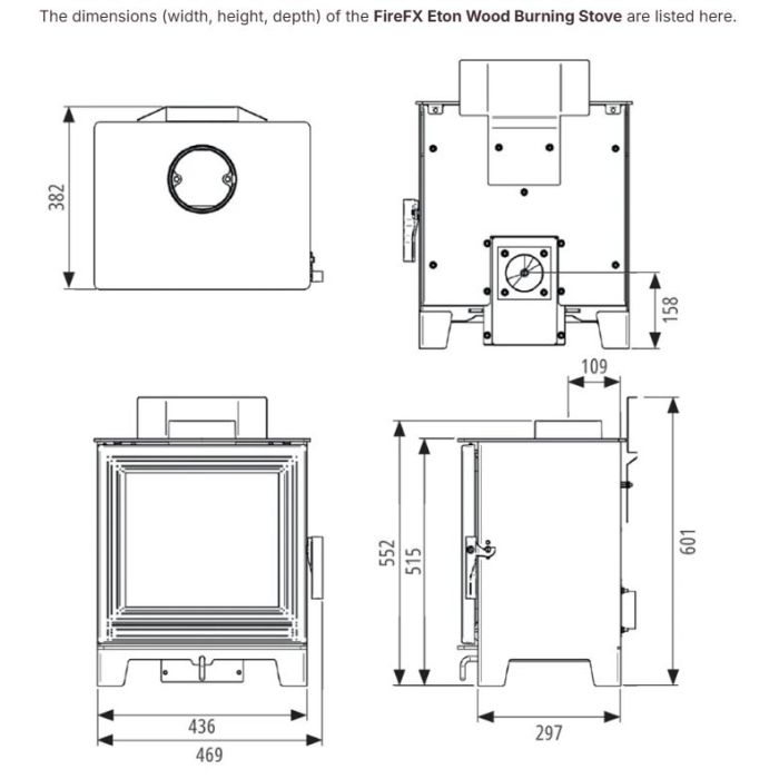 FireFX Eton 5 Wood Burning Stove