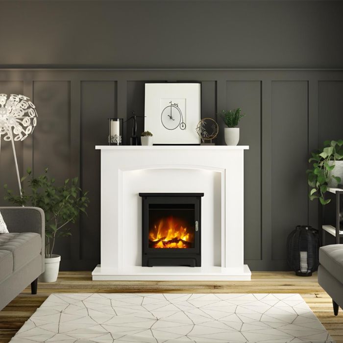 FLARE Beam Timber Stove Front 16" Electric Fire