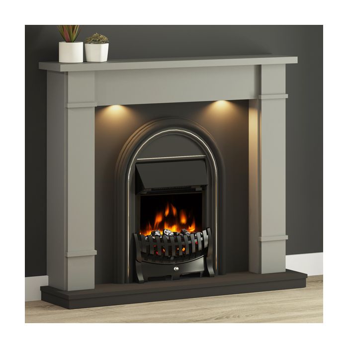 FLARE Collection by Be Modern Broadwell Electric Fireplace Suite