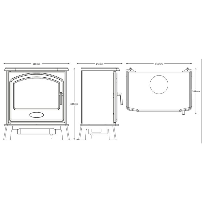 FLARE Hereford 7 2kW electric stove