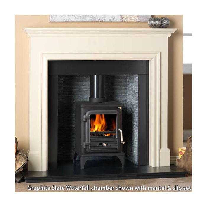 Gallery Graphite Slate Waterfall Fireplace Chamber Panels