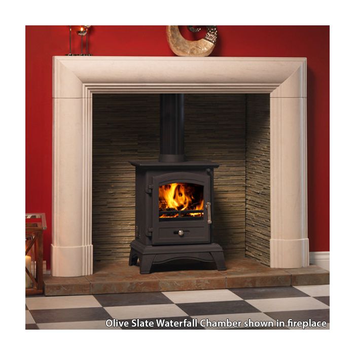 Gallery Olive Slate Waterfall Fireplace Chamber Panels