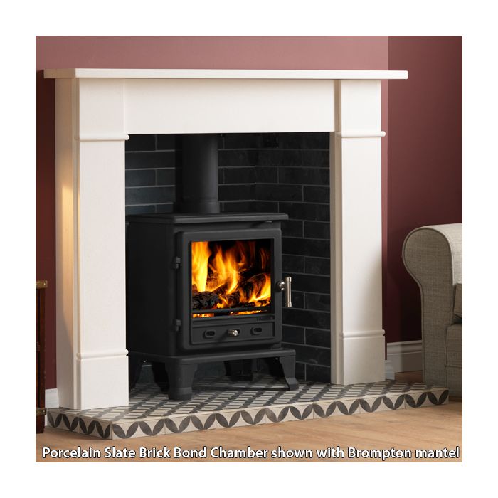 Gallery Porcelain Slate Brick Bond Fireplace Chamber Panels