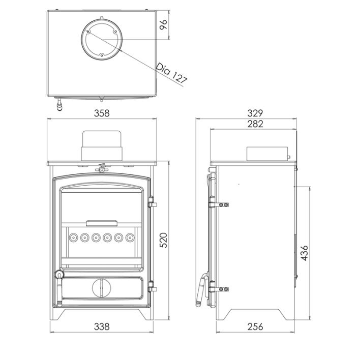 Go Eco 5kW Plus Wood Burning / Multi-Fuel Stove