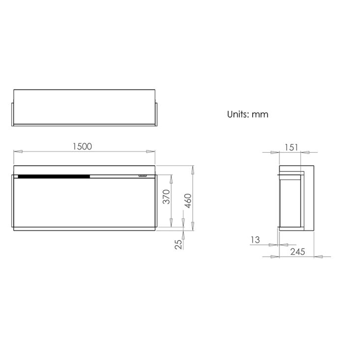 Charlton & Jenrick Go Eco MW 150 Electric Media Wall Fire