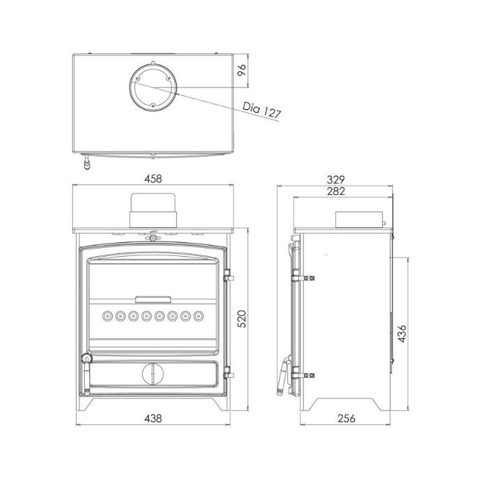 Go Eco 5kW Wide Plus Eco Design Ready Multi-Fuel / Wood Burning Stove