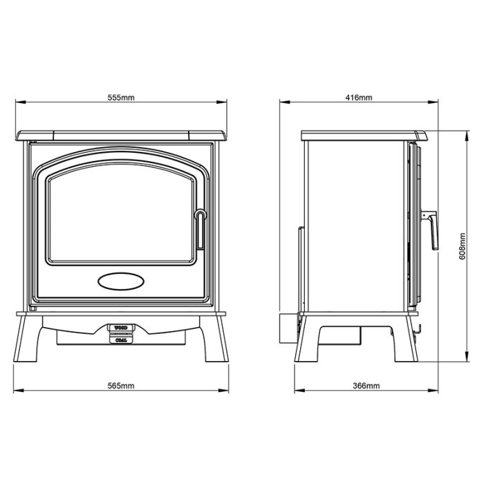FLARE Hereford 5 5kW Multifuel Stove