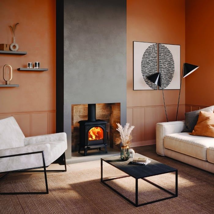 Stovax Huntingdon 20 Eco Wood Burning Stove with Clear Door