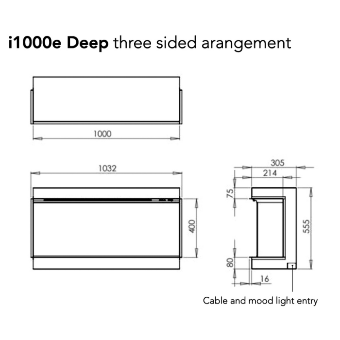 Charlton & Jenrick i1000e Deep i-Range Electric Fire