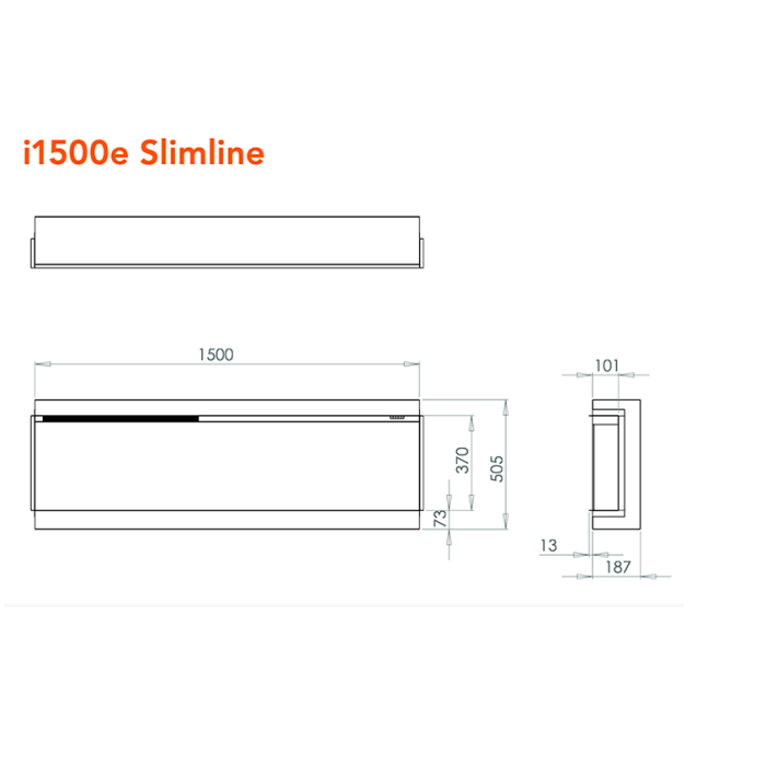 Charlton & Jenrick iRange i1500e Slimline Electric Fire