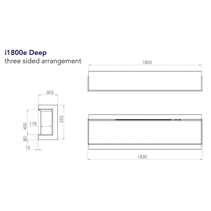 Charlton & Jenrick i1800e Deep – i-Range Electric Fire