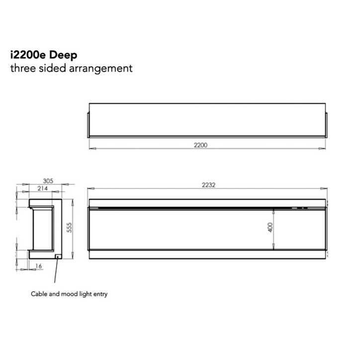 Charlton & Jenrick i2200e Deep i-Range Electric Fire