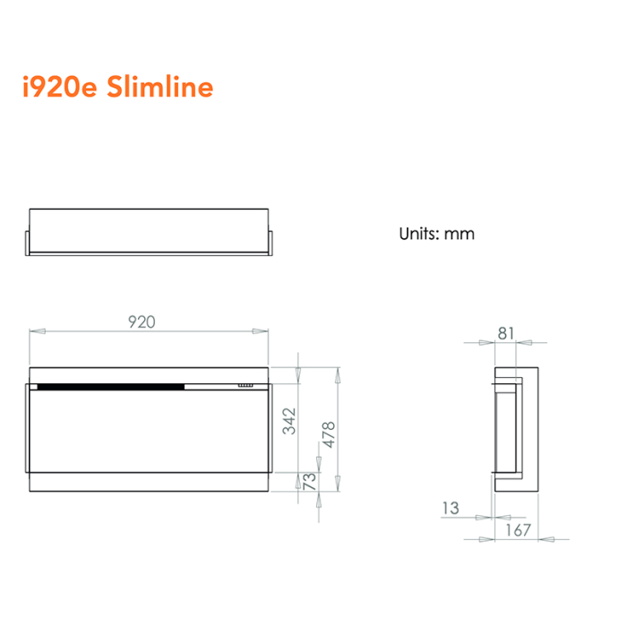 Charlton & Jenrick iRange i920e Slimline Electric Fire