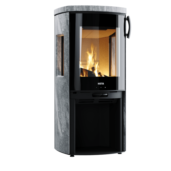 Heta Icon-Line Moderna 6kw Wood Stove with Side Windows