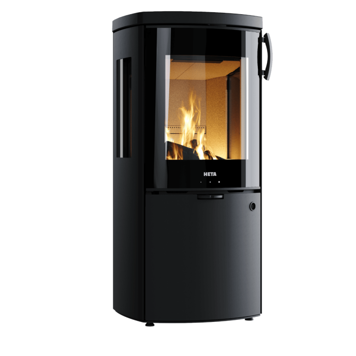 Heta Icon-Line Moderna 6kw Wood Stove with Side Windows