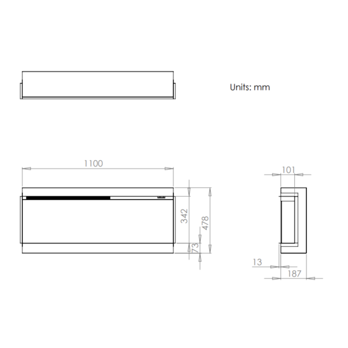 Charlton & Jenrick iRange i1100e Slimline Electric Fire