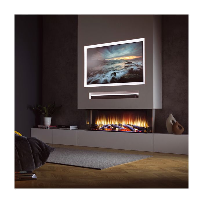 Charlton & Jenrick iRange i1250e Deep 1-2-3 Sided Electric Fire