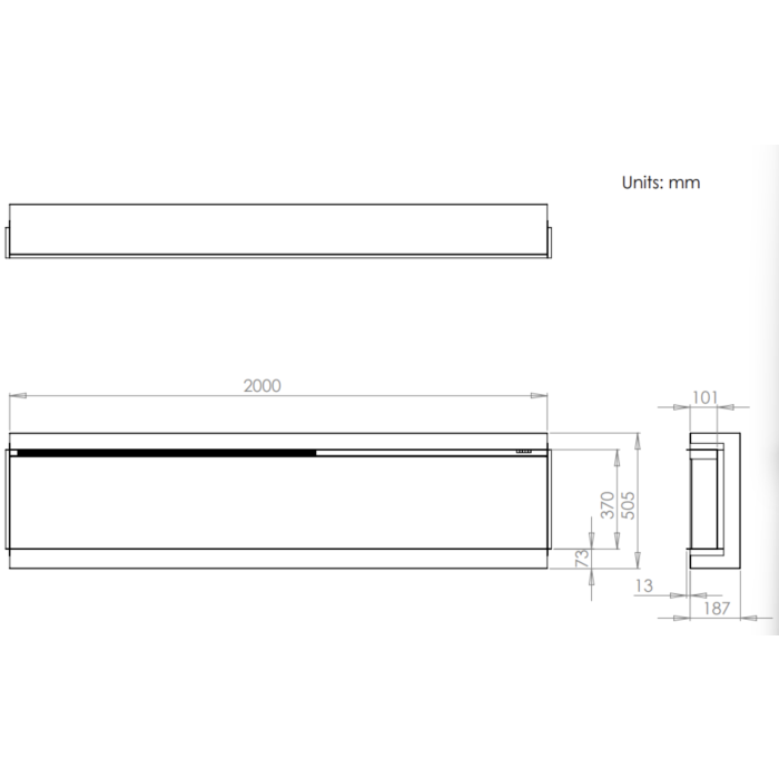 Charlton & Jenrick iRange i2000e Slimline Electric Fire