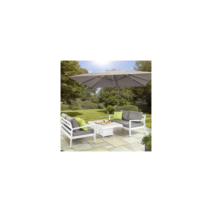 Tutbury Dual Height Rectangular Table with Two Sofas