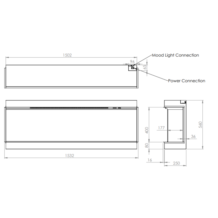 Charlton and Jenrick Luminosa 150 Electric Fire