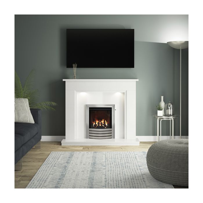 FLARE Collection by Be Modern Madalyn Marble Fireplace