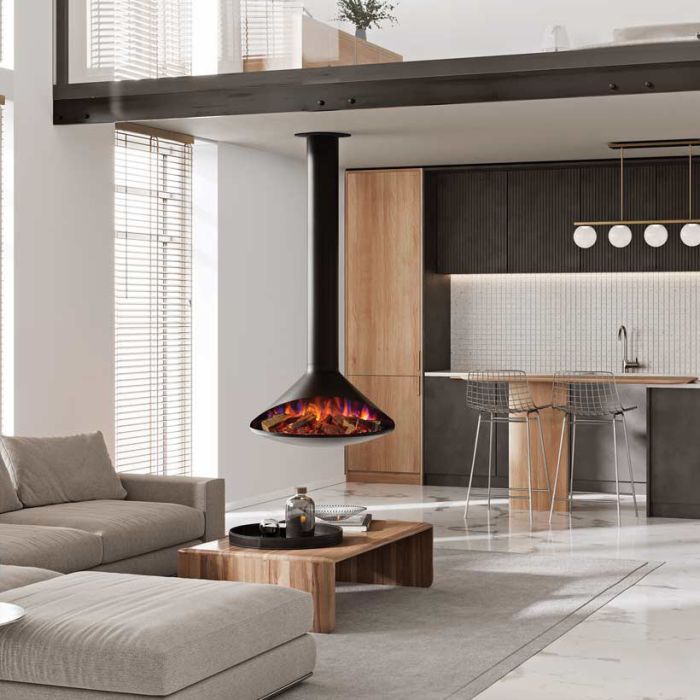 Onyx Orbit Suspended Electric Fire
