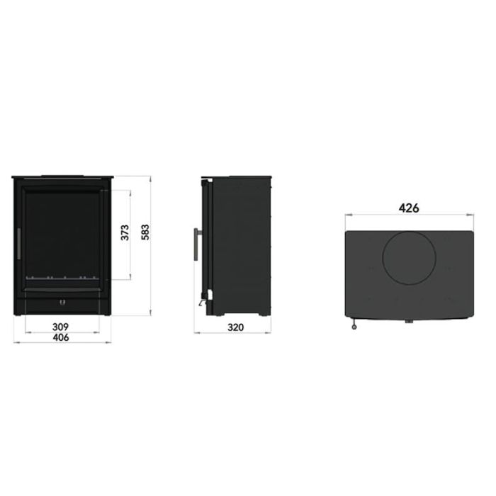 Paragon Curved Door Gas Stove Conventional Flue