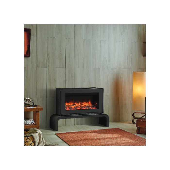Gazco Liberty 85 Electric Stove - Black Front