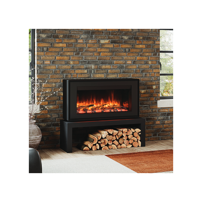 Gazco Liberty 85 Electric Stove - Black Front