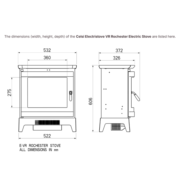 Celsi Electristove VR Rochester Electric Stove