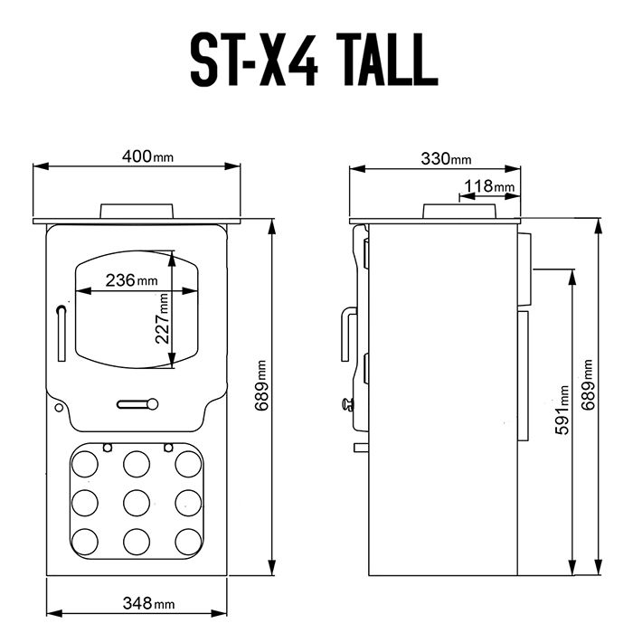 Saltfire ST-X4 Tall Stove
