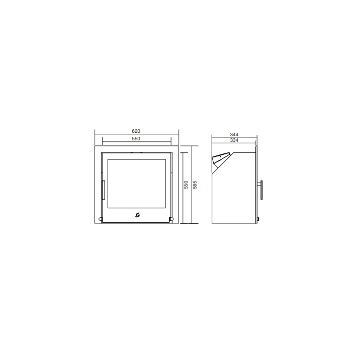 ACR Tenbury T550 Multi-Fuel Inset Stove