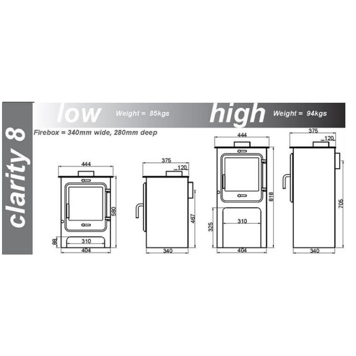 Ekol Clarity 8 Multifuel Stove