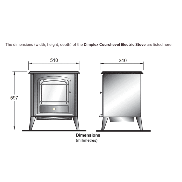 Dimplex Courchevel Optiflame Electric Stove
