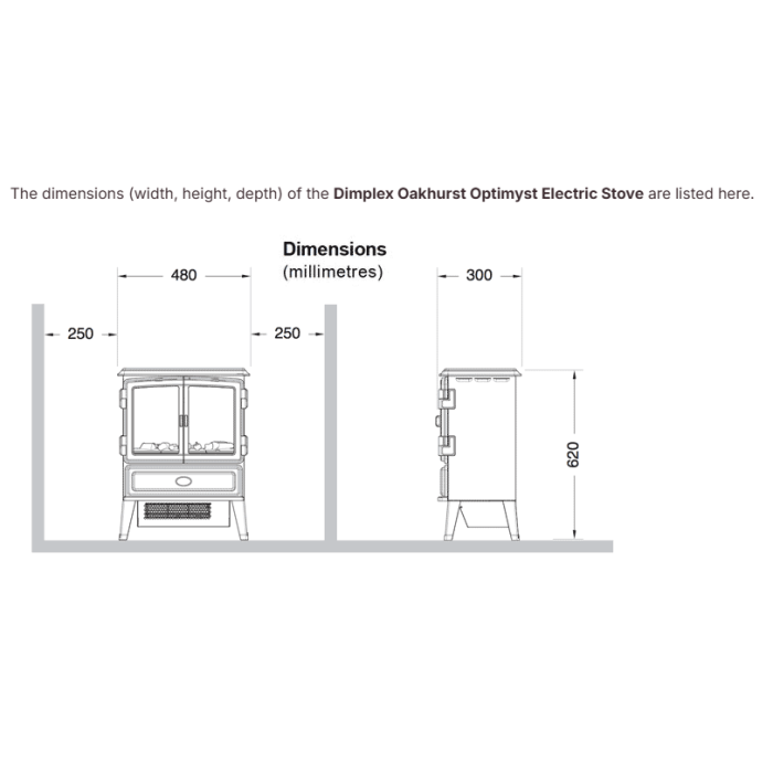 Dimplex Oakhurst Optimyst Electric Stove