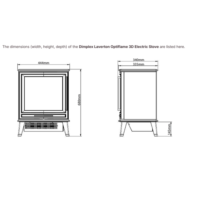 Dimplex Laverton Freestanding Optiflame 3D Electric Stove