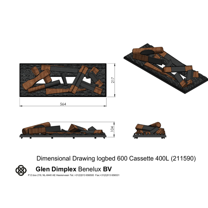 DIMPLEX CASSETTE 400/600 OPTIMYST ELECTRIC FIRE
