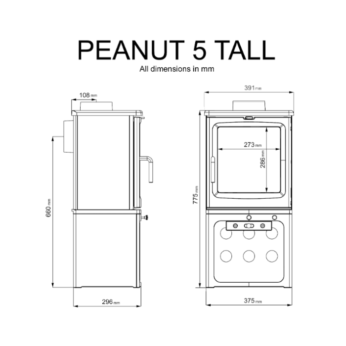 Saltfire Peanut 5 Eco Design Woodburning Stove