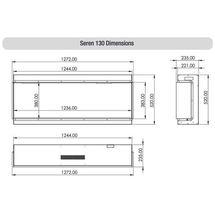 ACR Seren 130 LCD Electric Fire